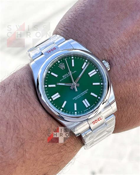 rolex op green|rolex oyster perpetual 41mm green.